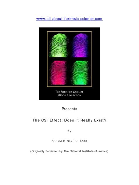 The CSI Effect: Does It Really Exist? | Forensic Science | Evidence