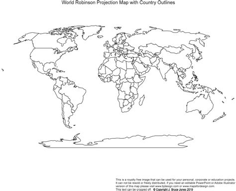 Large Printable World Map Outline | Free Printable Maps