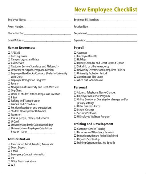 FREE 26+ Onboarding Checklist Templates in MS Word | Excel | PDF | Google Docs | Pages ...