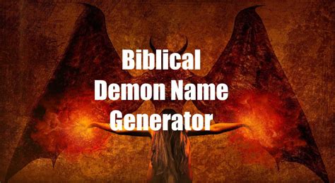 Biblical Demon Name Generator - Random Name Generators