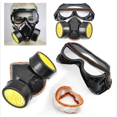 New Protection Filter Dual Gas Mask Chemical Gas Anti Dust Paint ...