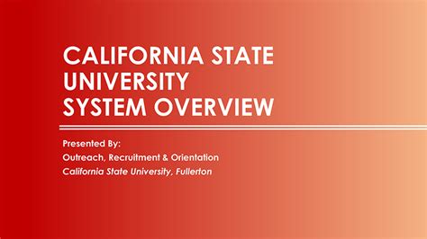 CSU System Overview | Foothill High School Counseling