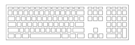 Computer Keyboard Outline