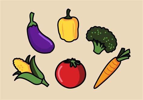 Vector Vegetables Illustration Set - Download Free Vector Art, Stock Graphics & Images