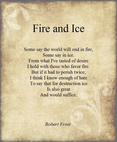 ️ Meaning of poem fire and ice. Analysis of and by Robert Frost. 2019-02-15