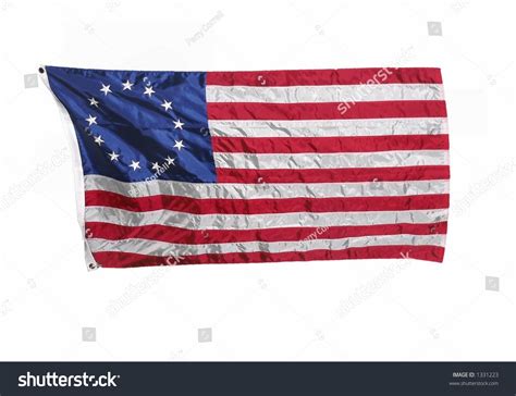 13 Colonies Flag Of The United States Of America. Horizontal ...