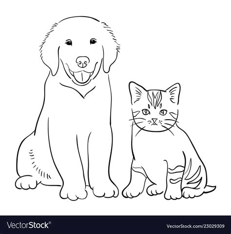 Cute Dog And Cat Drawings