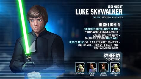 Jedi Knight Luke Skywalker Joins Galaxy of Heroes!