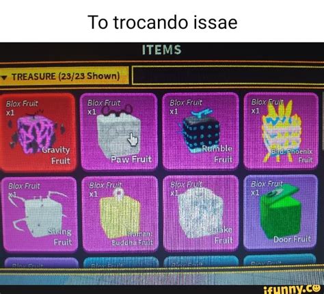 To trocando issae ITEMS II Gravity Fruit Blox Fruit - iFunny Brazil