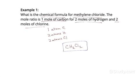 How to Find Chemical Formulae from a Mole Ratio | Chemistry | Study.com