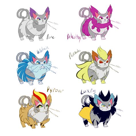 Pokemon-variations — fairysartstuff: My glameow line evolved!...