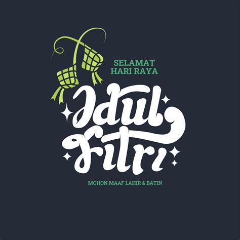 Selamat Idul Fitri. Translation Happy Eid. Eid greetings with ...