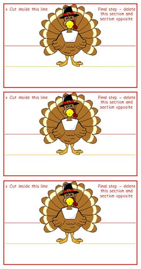 Free Printable Foldable Thanksgiving Place Cards - Printable Word Searches