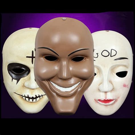 High Quality The Purge Resin Mask God Cross Scary Halloween Cosplay ...