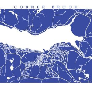 Corner Brook Map Newfoundland Poster - Etsy