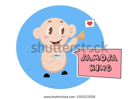 Vector Cartoon Illustration Cute Baby Holding Stock Vector (Royalty ...