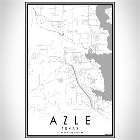 Azle - Texas Map Print in Classic — JACE Maps