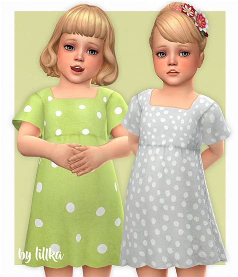 Aurora Dress for Toddler Girls | Lillka | Sims 4 toddler, Toddler cc sims 4, Sims 4 children