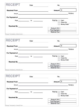 18 Printable Cash Receipt Template Forms - Fillable Samples in PDF, Word to Download | pdfFiller