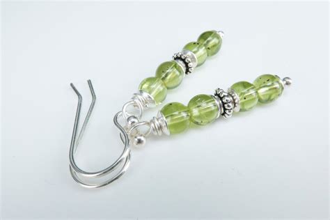 Peridot Earrings Natural Peridot Gemstone Jewelry Genuine - Etsy