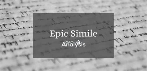 Epic Simile - Definition and Examples - Poem Analysis