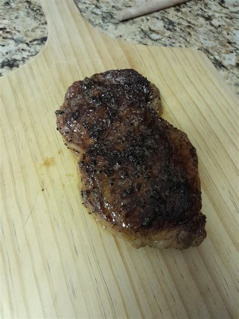 NY strip, cast iron and butter basted : r/steak