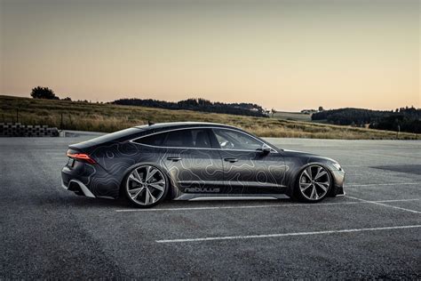 Download Black Car Car Audi Vehicle Audi RS7 4k Ultra HD Wallpaper