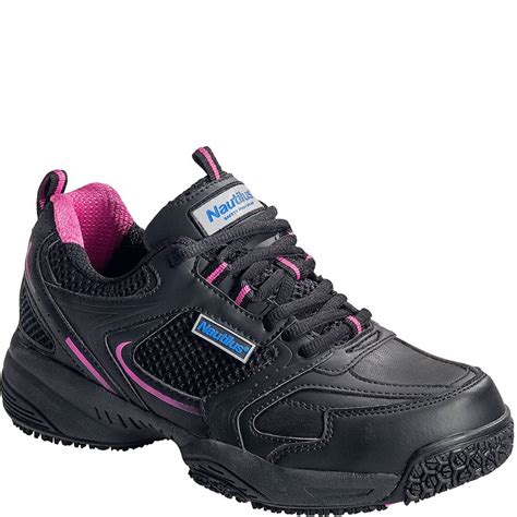 Nautilus Women's Slip Resistant Safety Shoes - Black | bootbay