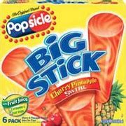 Popsicle Big Stick, Cherry Pineapple Swirl: Calories, Nutrition ...