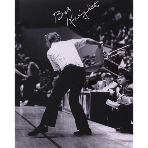 Bobby Knight Signed Indiana Hoosiers "Throwing Chair" 16x20 Photo ...