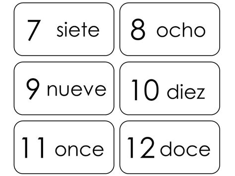 20 Printable Spanish Numbers 1-20 Flashcards. Preschool Thru - Etsy