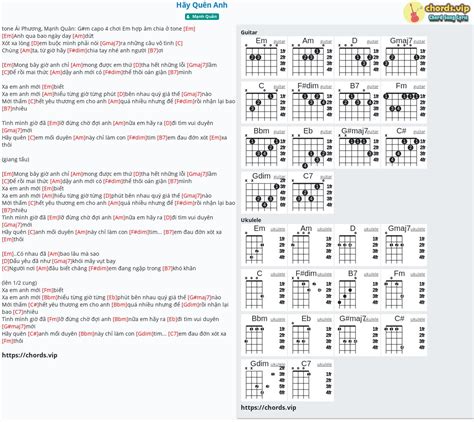 Chord: Hãy Quên Anh - tab, song lyric, sheet, guitar, ukulele | chords.vip