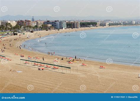 The Beach on Costa Dorada Shore Stock Image - Image of tourist, tourism ...