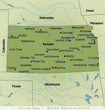 Salina Kansas Map - TravelsFinders.Com