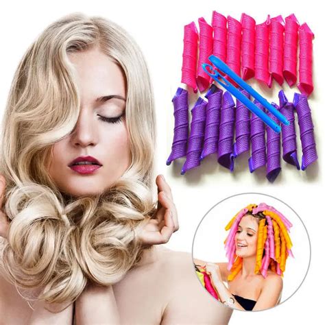 Magic Long Hair Curlers Curl Formers Leverage Rollers Spiral Ringlets ...