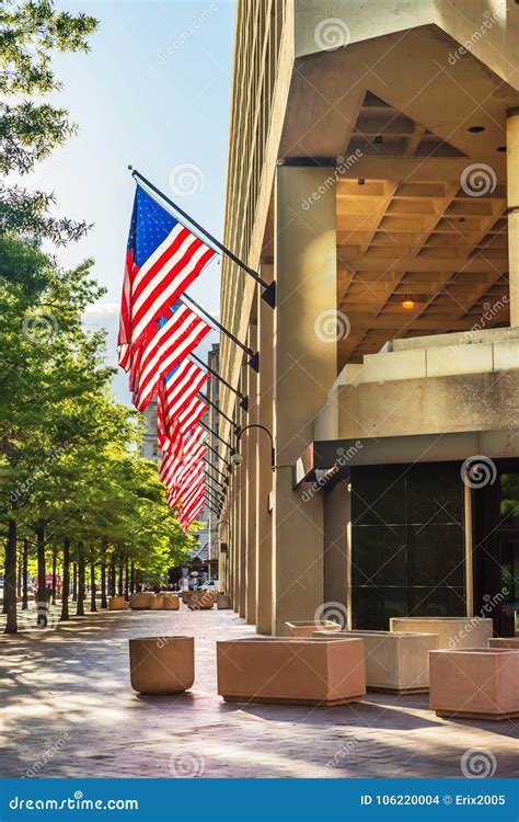 Entrance of J Edgar Hoover Building in Washington DC US Editorial Stock ...