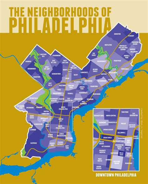 One take on Philadelphia neighborhoods | Philadelphia neighborhoods, Philadelphia, Philadelphia map