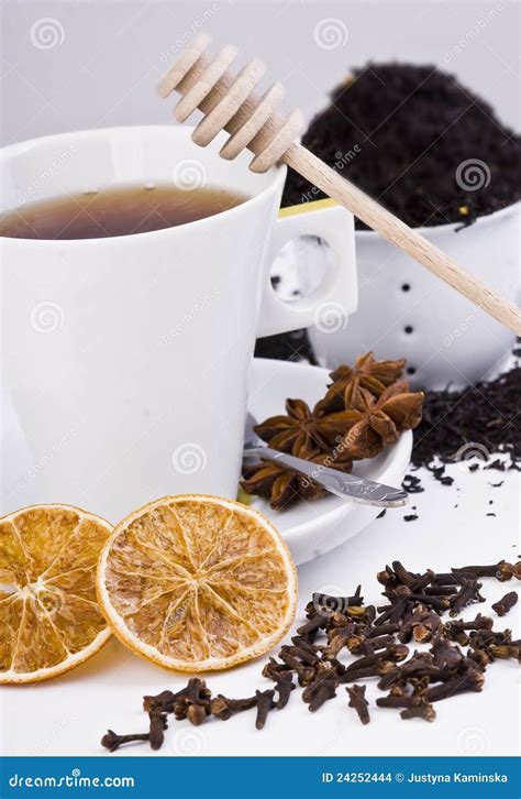 Cup of Tea with Herbs and Spices Stock Photo - Image of seasonal ...