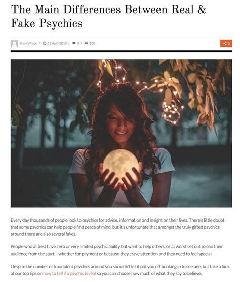 Telling "Real" from "Fake: Psychic Mediums