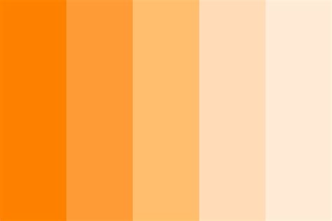 Bright To Light Orange Color Palette