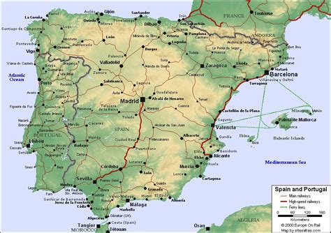 Map of Spain and Portugal | For use in locating the cities o… | Flickr