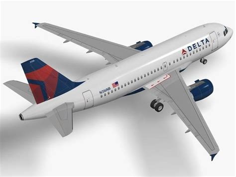 Airbus A319 Delta Air Lines 3D Model #AD ,#Delta#Airbus#Model#Lines ...