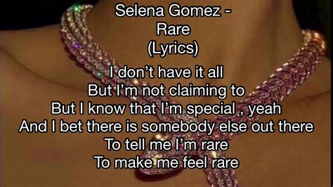 selena gomez- rare (lyrics) #selenagomez #lyrics - YouTube