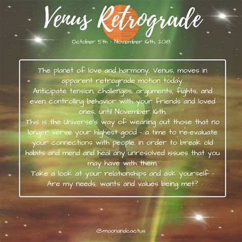 Venus Retrograde | Venus retrograde, Retrograde motion, Instagram photo