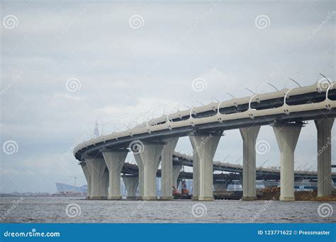 Big bridge at the river stock photo. Image of horizontal - 123771622