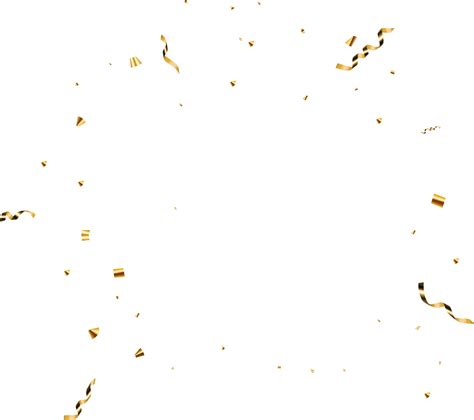 Golden Ribbon Party Confetti 11720987 PNG