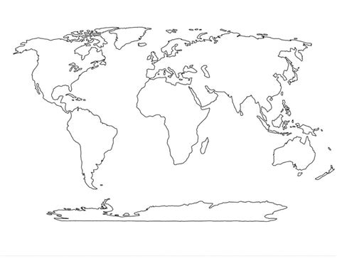 World Outline Map For Students Pdf New Blank Continents Inside ...