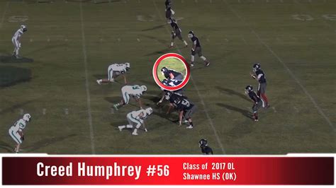 2017 OL Creed Humphrey (2015) Mid-Season Highlights - YouTube