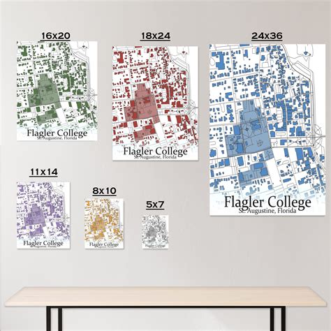 Colored Campus Map of Flagler College and All Its Roads - Etsy