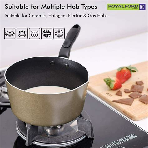 Non-Stick Milk Pan Aluminium Saucepan Induction Spout Tea Pan Saucepan ...